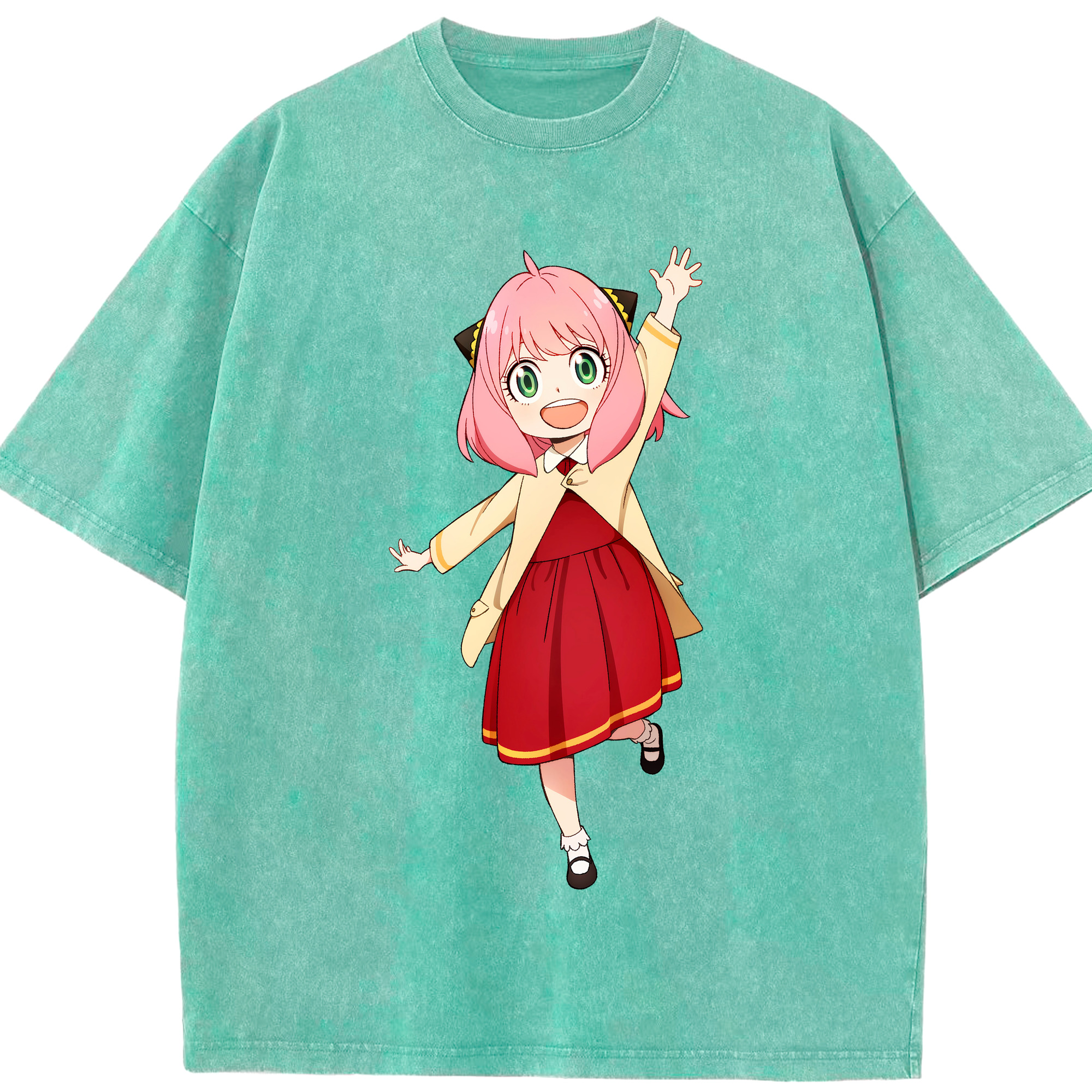 （画像用） SPY×FAMILY间谍家家酒 綿100% ヴィンテージ風 半袖Tシャツ（フロントプリント）